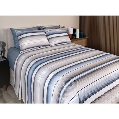 Jogo de Cama Duplo Queen 4 peças 140 Fios 250x240cm Augusto Realce Premium - Sultan