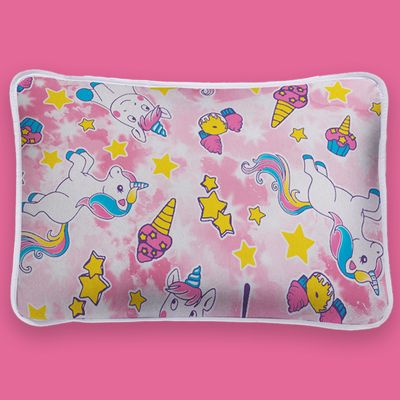Jogo de Lençol Alegria Solteiro 2 Peças Infantil Estampado Malha 100% Algodão - Unicórnio Rosa