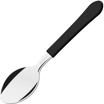 Colher Para Chá Em Aço Inox E Cabo Preto Da Linha Leme - 23187400 - Tramontina Colher P-cha Inox Leme 23187-400 Tramont