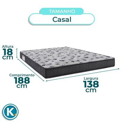 Cama + Bau Blindado E Colchão D33 Casal - Iso100 Ortobom