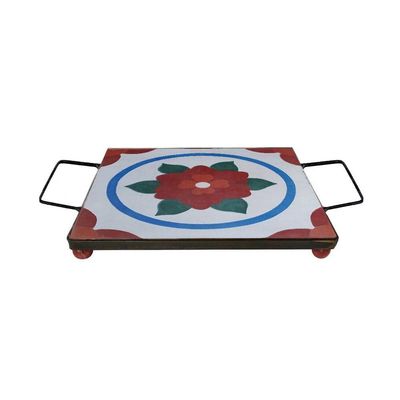 Descanso De Panela Apoio De Mesa Ladrilho Hidráulico P- Travessa Ladrilho F1
