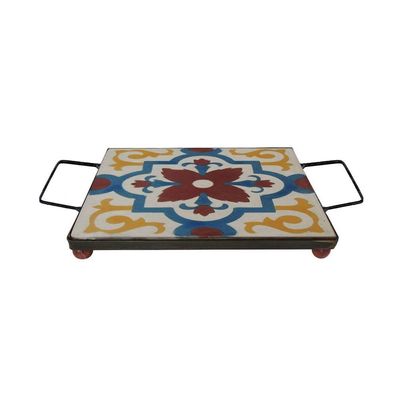 Descanso De Panela Apoio De Mesa Ladrilho Hidráulico P- Travessa Ladrilho A1