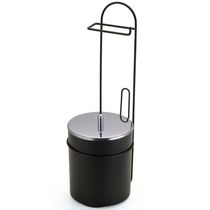 Suporte De Chão Para Papel Higiênico Com Lixeira Black - 2518 - Arthi