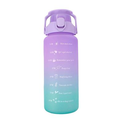 Garrafa Galão De Agua 2l E 900ml Degrade Com Figurinhas Adesivos 3d Tampa Lilás