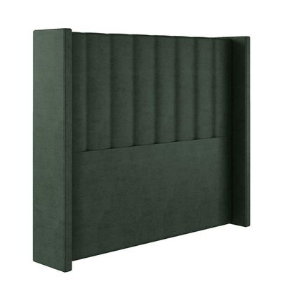 Cabeceira Estofada King 195 Cm Turquesa Veludo Verde