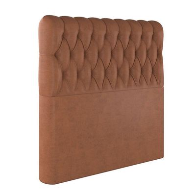 Cabeceira Estofada King 195 Cm Topázio Veludo Terracota