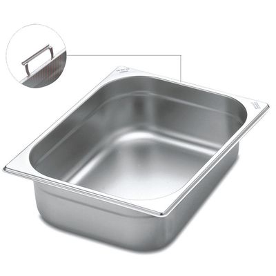 Cuba Tramontina 1/2 em Aço Inox com Alças Moveis Profundidade 150 mm - Aço 304