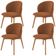 Kit 04 Cadeiras de Jantar e Estar Living Estofada Mia L02 Bouclê Terracota - Lyam Decor