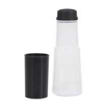 GARRAFA PLASTICO C/ COPO CONTAINER KIDS PRETO DERMIWIL