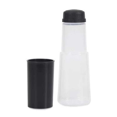 GARRAFA PLASTICO C/ COPO CONTAINER KIDS PRETO DERMIWIL