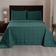 Kit Cobre Leito Colcha Speciale Queen Matelado Toque Acetinado 400 Fios 3 Peças Verde