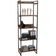 Kit Mesa Cavalete 135 cm com Estante 5 Prateleiras Estilo Industrial Form C01 Nogal - Lyam Decor