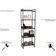 Kit Mesa Cavalete 135 cm com Estante 5 Prateleiras Estilo Industrial Form C01 Nogal - Lyam Decor