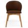 Cadeira de Jantar e Estar Living Estofada Mia L02 Couríssimo Marrom - Lyam Decor