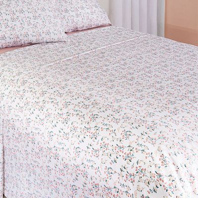 Jogo de Cama Duplo Casal 4 Peças 140 Fios 250x220cm Clarice Realce Premium - Sultan