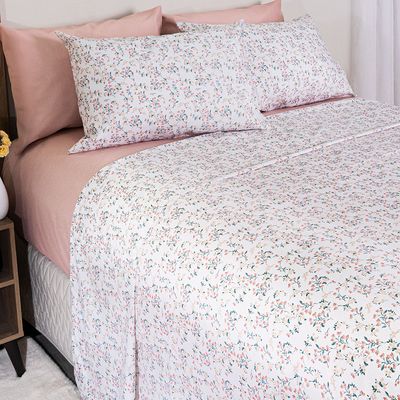 Jogo de Cama Duplo Casal 4 Peças 140 Fios 250x220cm Clarice Realce Premium - Sultan
