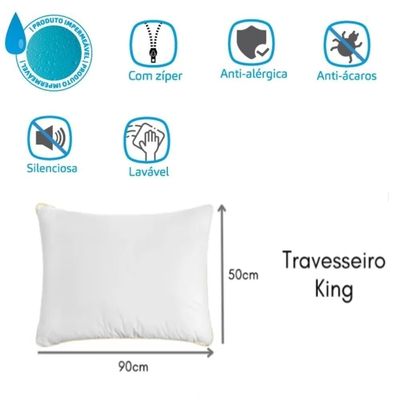 Protetor Travesseiro Impermeavel Ulyra-Sec 50cmx90cm Lavive