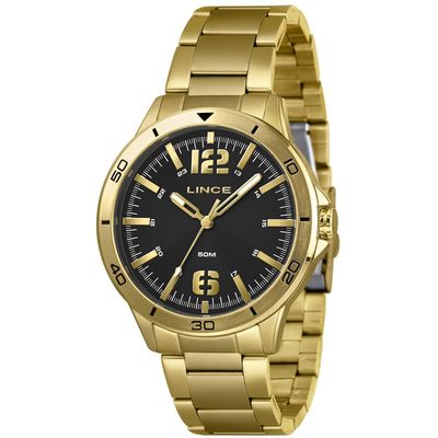 Relógio Lince Masculino Ref: Mrgm011l46 P2kx Casual Dourado