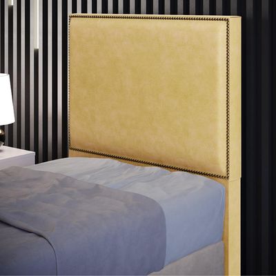 Cabeceira Box Solteiro Com Tachas 100 cm Vicenza L02 Couríssimo Casco Fendi - Lyam Decor