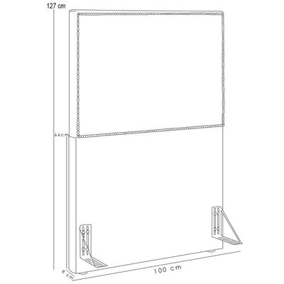 Cabeceira Box Solteiro Com Tachas 100 cm Vicenza L02 Couríssimo Casco Fendi - Lyam Decor