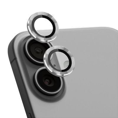 Protetor de lente One Armor para iPhone 16 Plus - Prata - Gshield