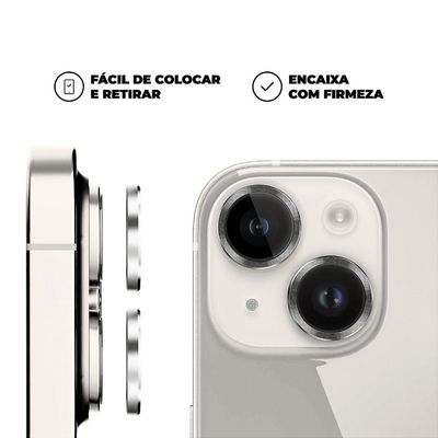 Protetor de lente One Armor para iPhone 16 Plus - Prata - Gshield