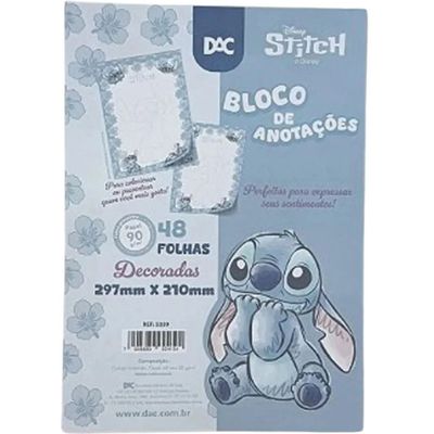 BLOCO PARA ANOTAÇÕES PAPEL DE CARTA STITCH 90G - 5339 - DAC