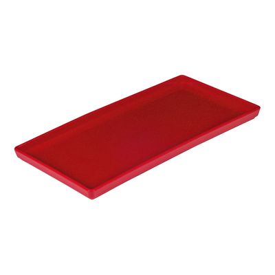 Prato Square Retangular 13,5x27 Vermelho em Polipropileno