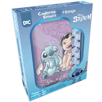 CAIXA CRIATIVA STITCH - CADERNO SMART + ESTOJO - 5319 - DAC