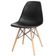 Cadeira Decorativa Eiffel Charles Eames F03 Preto com Pés de Madeira - Lyam Decor