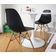 Cadeira Decorativa Eiffel Charles Eames F03 Preto com Pés de Madeira - Lyam Decor