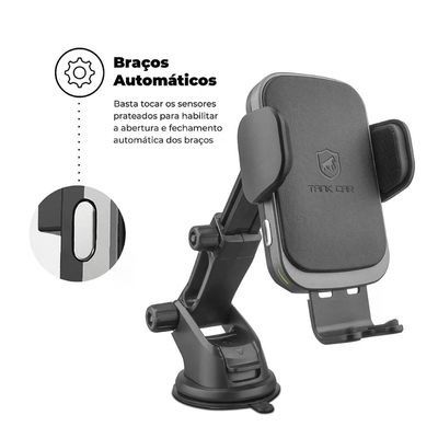Suporte Veicular sem fio Wireless - Tank Car no Atacado - Caixa Fechada 10 Unidades - Gshield