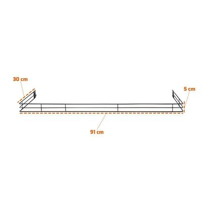 Kit - 4 Aparadores Aramados Em U Para Organização De Gôndola 30x91 Preto - Sa Gôndolas