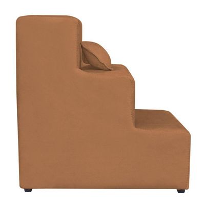 Escadinha Pet 3 Degraus Cachorro E Gato Veludo Terracota