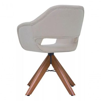 Poltrona Decorativa Bela Liso Pe Palito Unidecor Bege