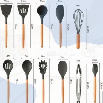 Escumadeira De Silicone Utensílios De Cozinha Conjunto 12
