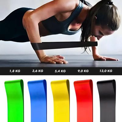 Cinto Para Exercicios Fisicos Kit Com 5 Elasticos