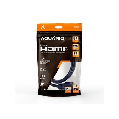 Cabo Hdmi Aquario 8k2 8k Macho X Macho 2.1 2m
