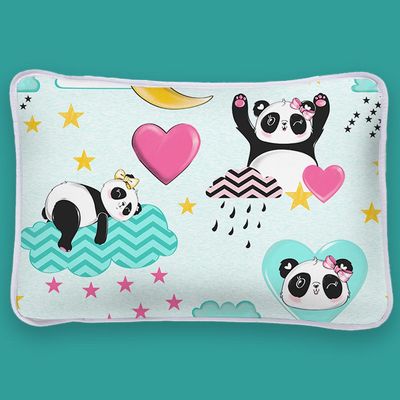 Jogo de Lençol Alegria Solteiro 2 Peças Infantil Estampado Malha 100% Algodão - Panda Love
