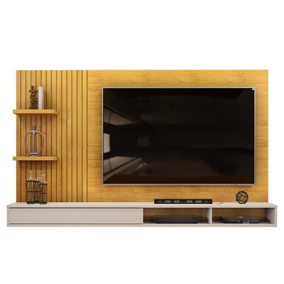 Painel Para TV 60 Pol com Bancada Suspensa 190cm Elion D05 Cedro Bali - Lyam Decor