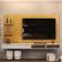 Painel Para TV 60 Pol com Bancada Suspensa 190cm Elion D05 Cedro Bali - Lyam Decor