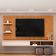 Painel Ripado TV 60 Pol com Bancada Suspensa 179cm Joan D05 Freijó Off White - Lyam Decor
