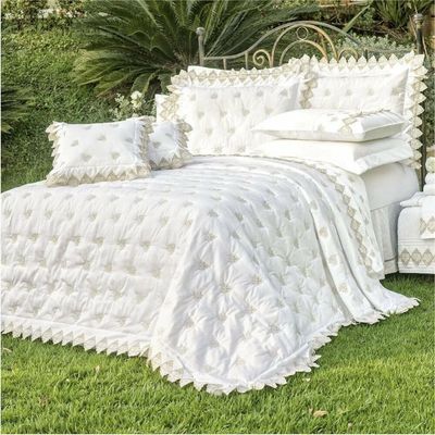 Almofada Decorativa Bordada 400 fios Sensualle Branco Vilela Enxovais 2 peças