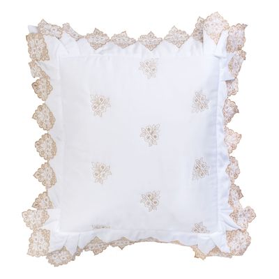 Almofada Decorativa Bordada 400 fios Sensualle Branco Vilela Enxovais 2 peças