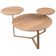 Mesa de Centro Para Sala de Estar 3 em 1 Pés Metálicos Dari A03 Hanover Dourado - Lyam Decor