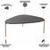 Kit 02 Mesas de Centro Para Sala de Estar Pés Metálicos Adek A03 Nero Dourado - Lyam Decor