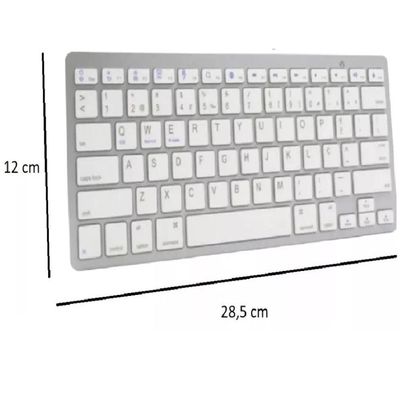 Kit Teclado Mouse Slim Bluetooth para Celular Tablet Pc Notebook e Smart TV