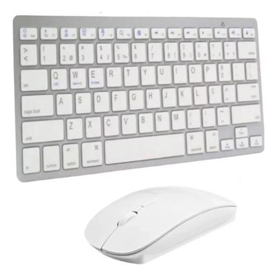Kit Teclado Mouse Slim Bluetooth para Celular Tablet Pc Notebook e Smart TV