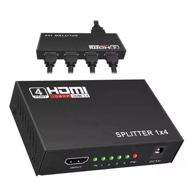 Distribuidor Hdmi Splitter 1x4 Divisor 4 Portas Para TV Ps3 Xbox Sky Net