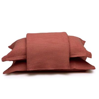 Colcha King 3 Peças Algodão Piquet Favo Terracota Dohler